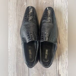 Stacy Adams Men's Leather Dress Shoes, Croc Print shoes, Oxford style, Sz 8